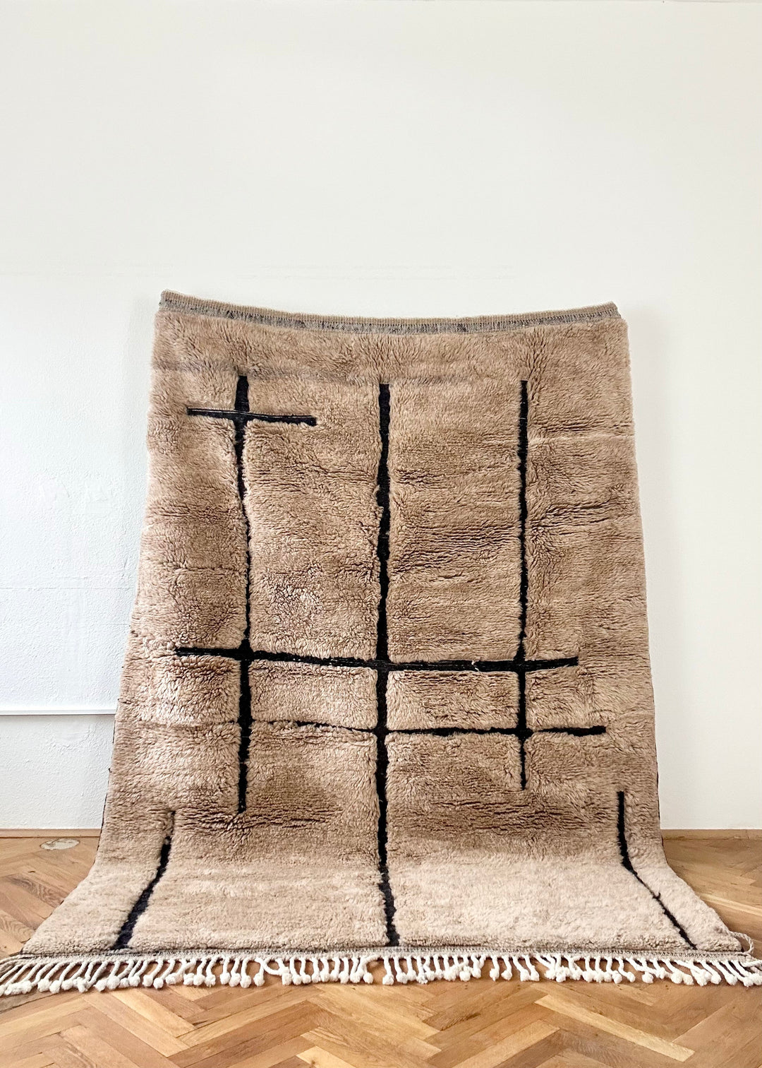 Berber Teppich Beni Mrirt braun/beige handgeknüpft beige 175x245 cm