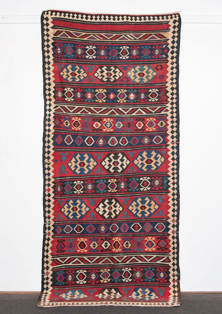 Antique Kilim Rug <br>'High Low'