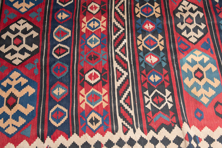 Antique Kilim Rug <br>'High Low'