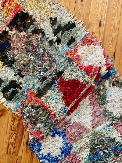 Vintage Boucherouite Runner Rug <br>'Tisserie'