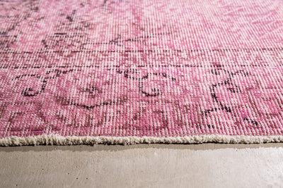THE KNOTS - Vintage Teppich - handgemacht - Carpet - Rug - handmade - Anatolia - pattern - muster - wool - wolle - overdyed - pink