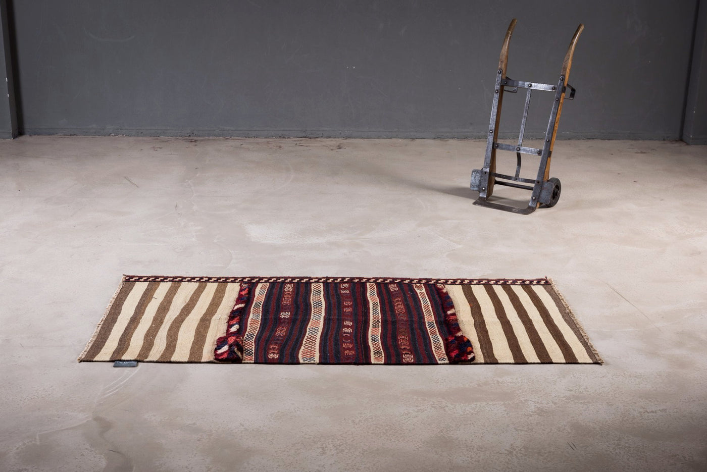 THE KNOTS - Vintage Persian Kilim Teppich - handgemacht - Carpet - Rug - handmade - pattern - muster - wool - wolle - diamond - red - burgundy - brown - striped